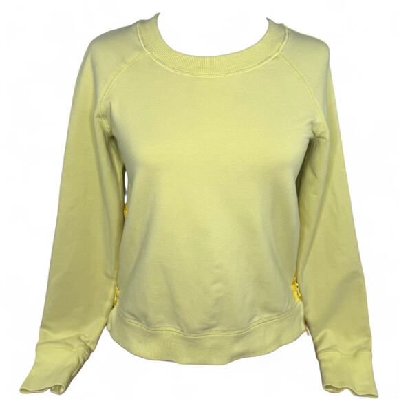 Lululemon Rejuvenate Pullover Sweatshirt 2 Yellow Zip Hem‎ Athleisure Sporty Fit - Picture 4 of 10